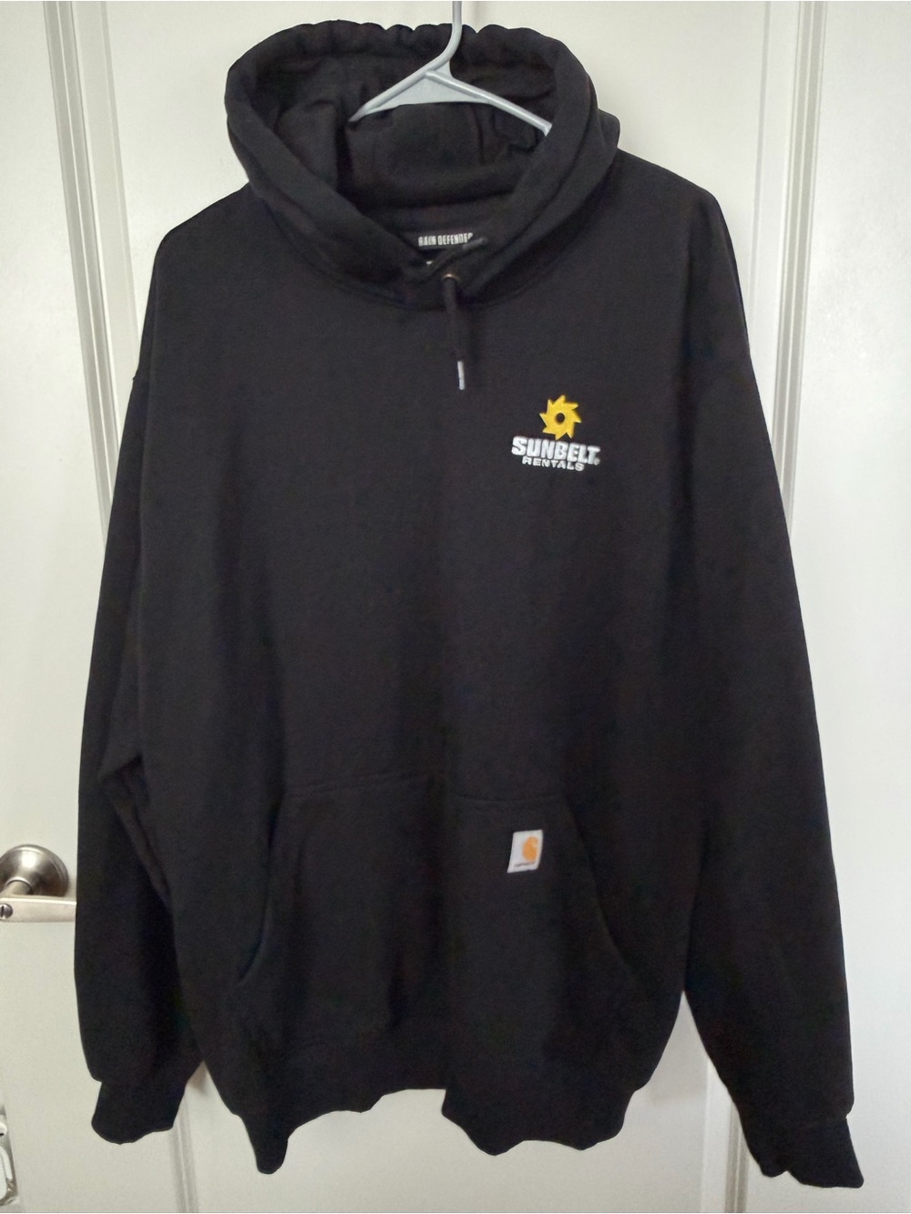 Carhartt Black Turtleneck Sweater with Yellow Sunbelt Logo